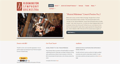 Desktop Screenshot of bloomingtonsymphony.org